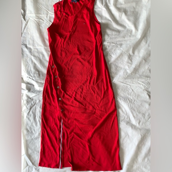 Tommy Hilfiger - Red Button-Down Dress - Picture 1 of 10